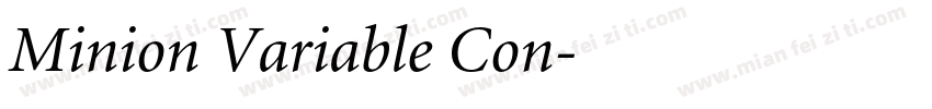 Minion Variable Con字体转换